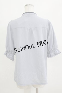 画像3: axes femme POETIQUE / マオカラーリボンブラウス M サックス H-26-02-05-1045-AX-BL-NS-ZH