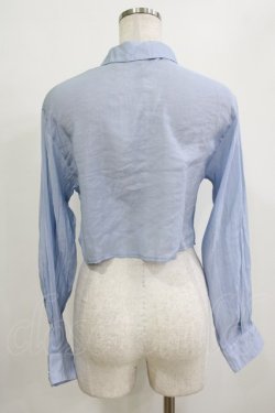 画像3: axes femme POETIQUE / チャイナボタンシアーシャツ M サックス H-26-02-05-1046-AX-BL-NS-ZH