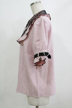 画像2: DearMyLove / ハートドットチュール重ねバックルブラウス 3L ピンク H-26-02-05-1050-EL-BL-NS-ZH