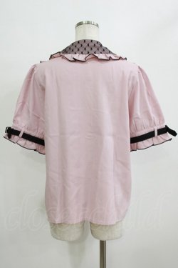 画像3: DearMyLove / ハートドットチュール重ねバックルブラウス 3L ピンク H-26-02-05-1050-EL-BL-NS-ZH