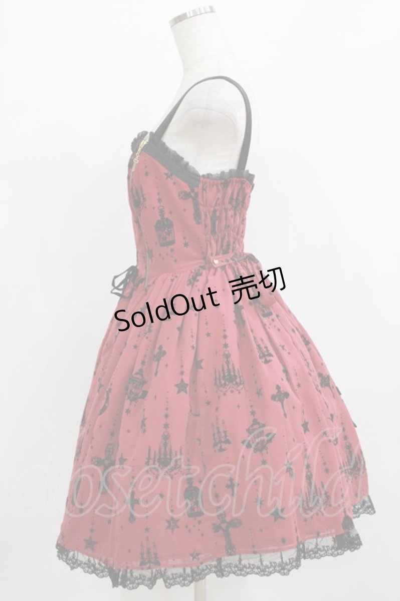 画像2: Angelic Pretty / Holy Lanternジャンパースカート Free ワイン H-26-02-05-1005-AP-OP-NS-ZH (2)