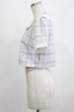 画像2: pium / piumハートチェックフリルカラートップス Free グレー H-26-02-05-1058-0-TO-NS-ZH