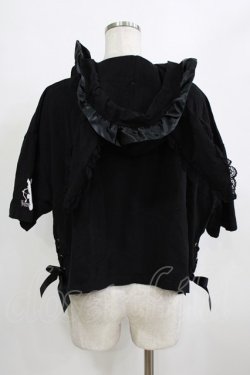 画像3: Secret Honey / シルエットプリントうさ耳フード付Tシャツ Free ブラック H-26-02-05-1061-CA-TS-NS-ZH