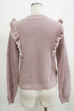 画像3: axes femme / バイカラーフリルニットプルオーバー M ピンク H-26-02-05-1063-AX-TO-NS-ZH