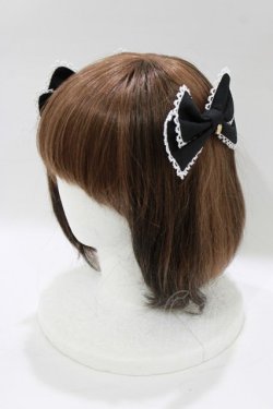 画像1: metamorphose / チャーム付リボンクリップ  ブラック H-26-02-05-1073-ME-AC-NS-ZH