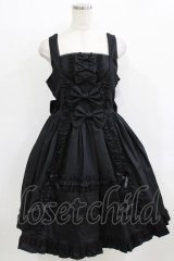 metamorphose / フロントあきフリルジャンパースカート サイズ1 ブラック H-26-02-05-1007-ME-OP-NS-ZH