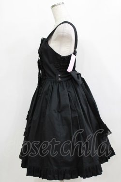 画像2: metamorphose / フロントあきフリルジャンパースカート サイズ1 ブラック H-26-02-05-1007-ME-OP-NS-ZH