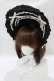 画像1: MQ（海外ロリータブランド） / Labirinthe Doll 2.0ボンネット  ブラック H-26-02-05-1080-PU-AC-NS-ZH (1)