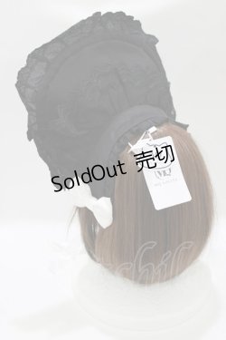 画像2: MQ（海外ロリータブランド） / Labirinthe Doll 2.0ボンネット  ブラック H-26-02-05-1080-PU-AC-NS-ZH