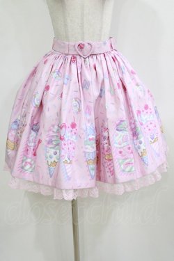 画像1: Angelic Pretty / Decoration Ice Creamスカート Free ピンク H-26-02-05-1010-AP-SK-NS-ZH
