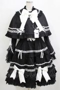 MQ（海外ロリータブランド） / Labirinthe Doll 2.0 ジャンパースカートセット XL ブラック H-26-02-05-1011-PU-OP-NS-ZH