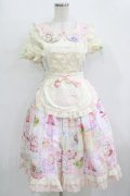 猫 可（海外ロリータブランド） / ワンピース+ボンネット M アイボリー/ピンク H-26-02-05-1013-PU-OP-NS-ZH