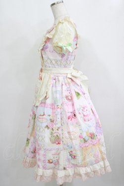 画像2: 猫 可（海外ロリータブランド） / ワンピース+ボンネット M アイボリー/ピンク H-26-02-05-1013-PU-OP-NS-ZH