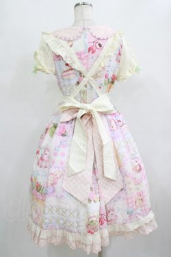 画像3: 猫 可（海外ロリータブランド） / ワンピース+ボンネット M アイボリー/ピンク H-26-02-05-1013-PU-OP-NS-ZH