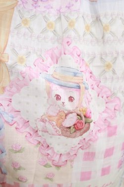 画像4: 猫 可（海外ロリータブランド） / ワンピース+ボンネット M アイボリー/ピンク H-26-02-05-1013-PU-OP-NS-ZH