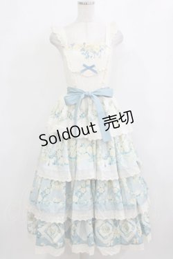 画像1: with PUJI（海外ロリータブランド） / Letter and Poetryジャンパースカート S アイボリー H-26-02-05-1014-PU-OP-NS-ZH