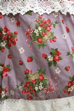 画像4: metamorphose / 【プラスサイズ】Strawberry Basket フロントボタンリボンジャンパースカート プラスサイズ ラベンダー H-26-02-05-1015-ME-OP-NS-ZH
