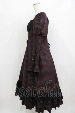 画像2: Hoshibako Works / リリィ・リドル ワンピース(スクエアカラー) L ワイン H-26-02-05-1018-LO-OP-NS-ZH