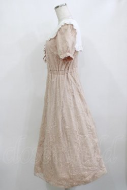 画像2: Ank Rouge / セーラーカラーロングカットワンピース M ピンクベージュ H-26-02-05-1019-CA-OP-NS-ZH