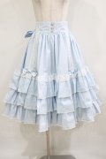 metamorphose / 【プラスサイズ】Dress up はしごレースハイウエストスカート プラスサイズ サックス H-26-02-05-1022-ME-SK-NS-ZH