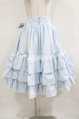 metamorphose / 【プラスサイズ】Dress up はしごレースハイウエストスカート プラスサイズ サックス H-26-02-05-1022-ME-SK-NS-ZH