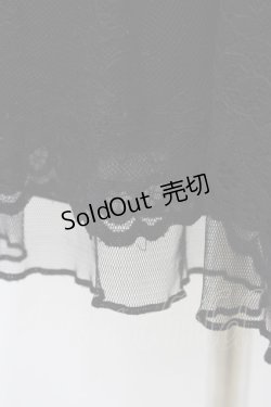 画像3: axes femme / 繊細レースミディ丈ペチスカート M ブラック H-26-02-06-035-AX-SK-NS-ZH