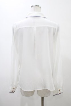 画像2: Amavel / Message Stripeクロスタイシャツブラウス Free オフ H-26-02-06-040-CA-BL-NS-ZH