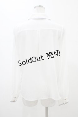 画像2: Amavel / Message Stripeクロスタイシャツブラウス Free オフ H-26-02-06-040-CA-BL-NS-ZH