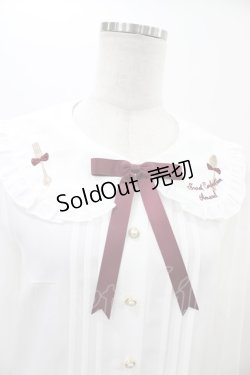 画像3: Amavel / カトラリー刺繍襟ブラウス Free オフ H-26-02-06-041-CA-BL-NS-ZH