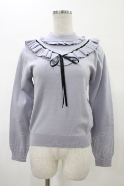 画像1: Ank Rouge / 三角ヨークフリルニット M ブルー H-26-02-06-051-CA-TO-NS-ZH