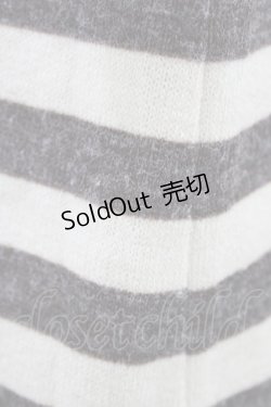 画像3: axes femme / ボーダーニットプルオーバー M ブラウン H-26-02-06-052-AX-TO-NS-ZH