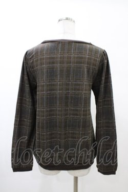 画像2: axes femme / ダブルスピンドルチェックトップス M ブラウン H-26-02-06-054-AX-TO-NS-ZH