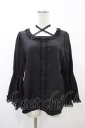 Alice Mashiro / 眞白ありす/姫袖ブラウス L ブラック H-26-02-06-055-0-BL-NS-ZH