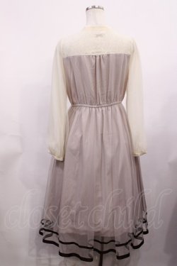 画像2: axes femme POETIQUE / チュールデザインチャイナワンピース M ピンク H-26-02-06-1004-AX-OP-NS-ZH