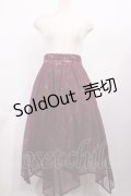 axes femme / チュール×レースイレヘムスカート M ワイン H-26-02-06-1008-AX-SK-NS-ZH