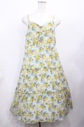 axes femme / 花柄ワンピース M ミント H-26-02-06-1002-AX-OP-NS-ZH