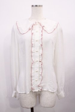 画像1: Ank Rouge / メローフリルブラウス M オフ/ピンク H-26-02-06-1015-CA-BL-NS-ZH