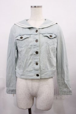 画像1: LIZ LISA / セーラーデニムジャケット Free ブルー H-26-02-06-1026-LO-JA-NS-ZH