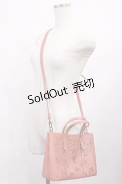 画像1: axes femme / パンチングトートバッグ  ピンク H-26-02-06-1032-AX-BG-NS-ZH
