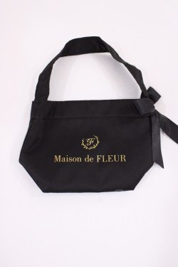 画像1: Maison de FLEUR / Maison de FLEUR10周年ノベルティミニバッグ  ブラック H-26-02-06-1037-LO-ZA-NS-ZH