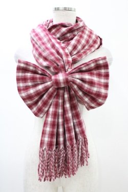 画像1: m petit by misako / AMフハクリボンチェックST  レッド H-26-02-06-014-LO-ZA-NS-ZH