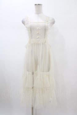 画像1: m petit by misako / TT*AOKドットリボンエプロン L 生成り H-26-02-06-034-LO-OP-NS-ZH