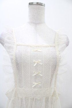 画像3: m petit by misako / TT*AOKドットリボンエプロン L 生成り H-26-02-06-034-LO-OP-NS-ZH