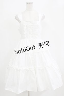 画像1: Alice Mashiro / 眞白ありす/フリルジャンパースカート L オフ H-26-02-07-001-PU-OP-NS-ZH