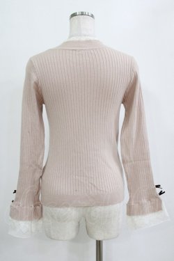 画像3: axes femme / リボンデザインラメニットプルオーバー Free ベージュ H-26-02-07-030-AX-TO-NS-ZH