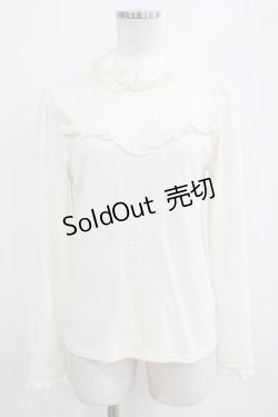 画像1: axes femme / シフォン薔薇装飾カットプルオーバー Free オフ H-26-02-07-031-AX-TO-NS-ZH