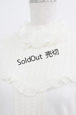 画像4: axes femme / シフォン薔薇装飾カットプルオーバー Free オフ H-26-02-07-031-AX-TO-NS-ZH