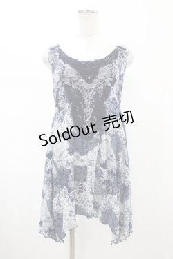 画像1: Rozen Kavalier / プリントノースリーブチュニック  ネイビー H-26-02-07-1029-OO-TO-KB-ZH