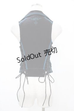 画像2: Ozz Croce / チェーンチャーム付ZIPベスト  黒 H-26-02-07-1032-OO-TO-KB-ZH