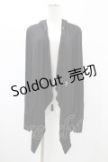 Rozen Kavalier / フェザーチャーム付フードカーディガン  ブラック H-26-02-07-1036-OO-TO-KB-ZH